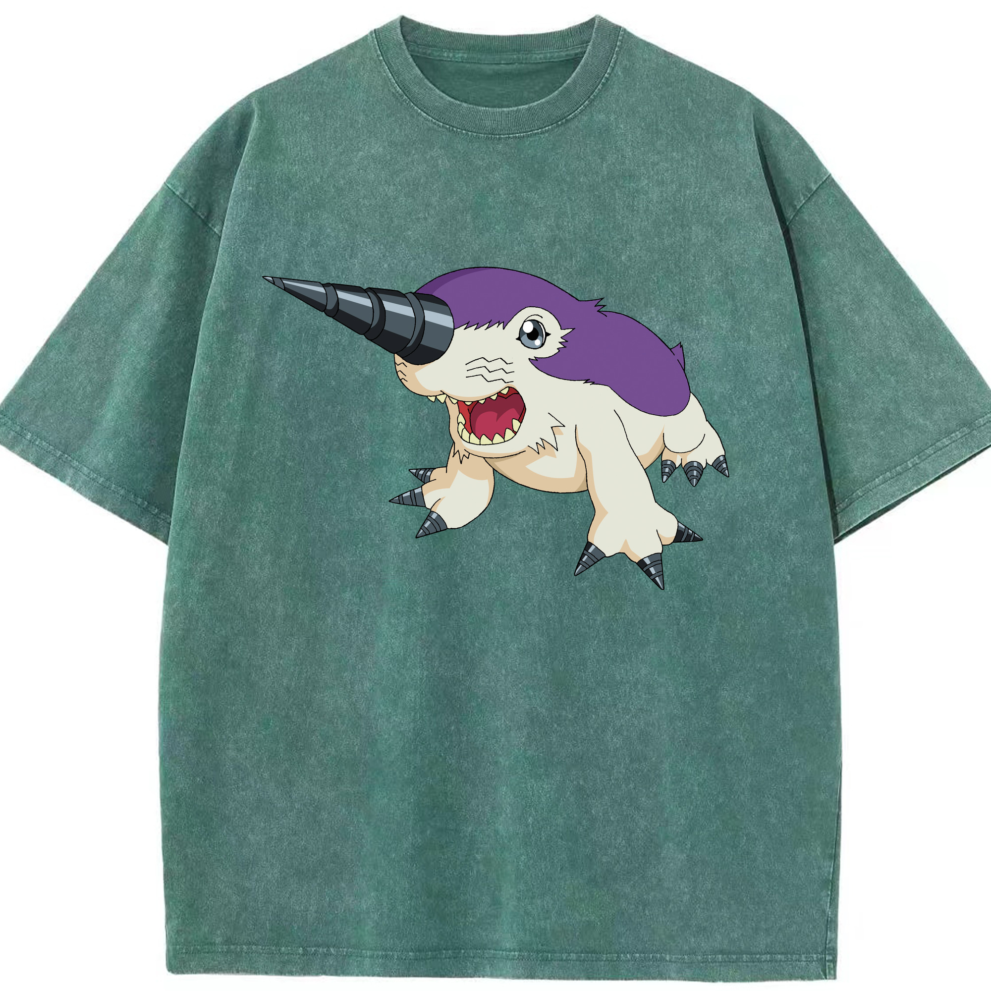 （画像用） Digimon デジタルモンスター/デジモン 綿100% ヴィンテージ風 半袖Tシャツ（フロントプリント）